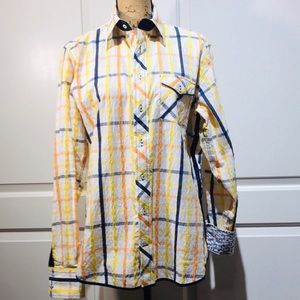 Georg Roth Button Up Long Sleeve Shirt Size Med